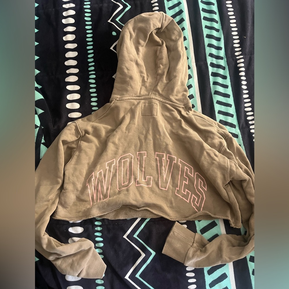 Brown Darc sport wolf cropped hoodie - Picture 2 of 2